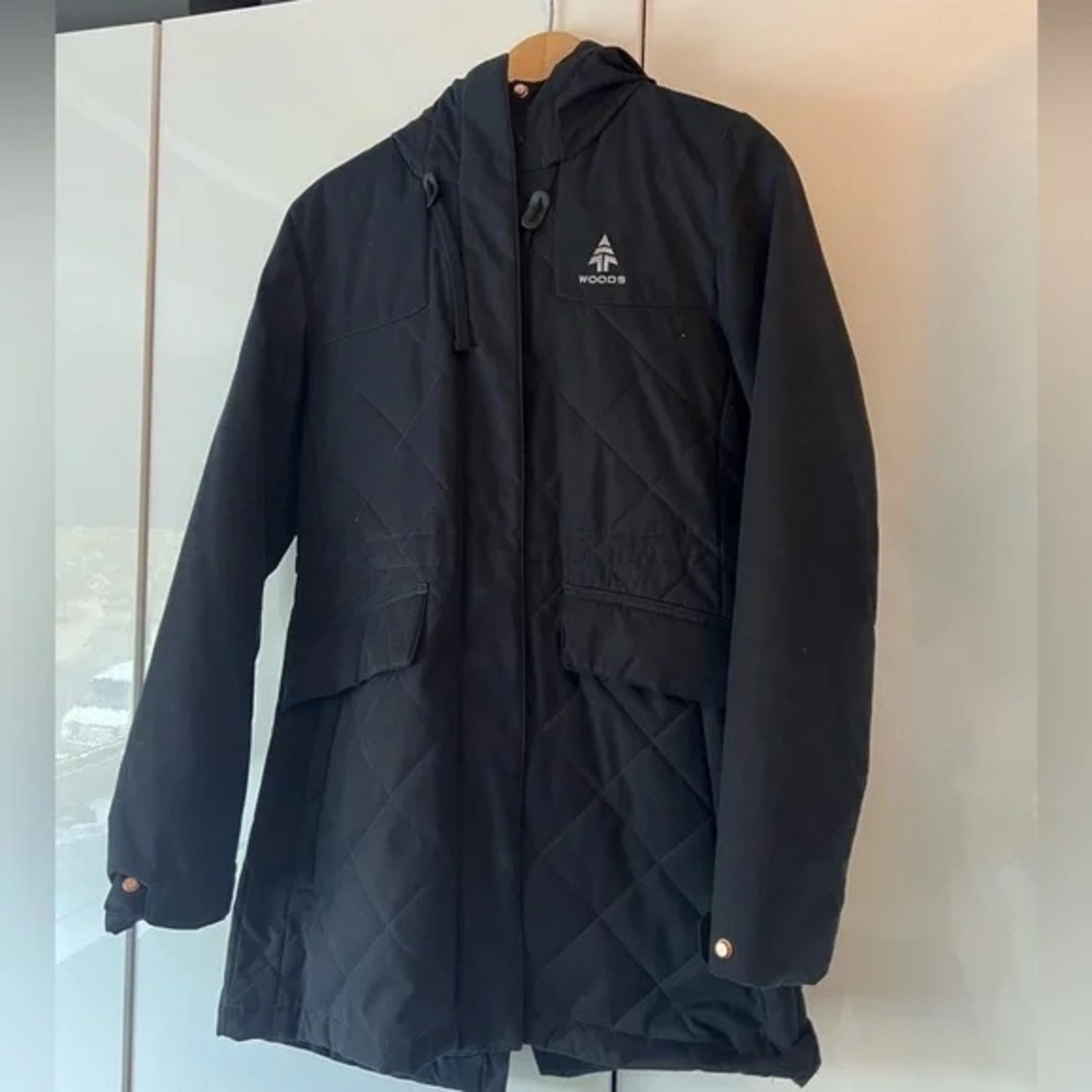 Woods Quilted Winter Jacket – plaid inside Women’s Medium